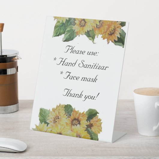 ひまわり安全注意台座標識 台座サイン (インサイチュ)