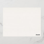 ひまわり実在ゴールドフォイルミニマリストRSVPカード金ゴールド 箔招待状ポストカード (裏面)