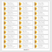 ひまわり客の住所。出荷素朴ラベル