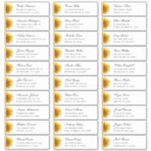 ひまわり客の住所。出荷素朴ラベル シール (正面)