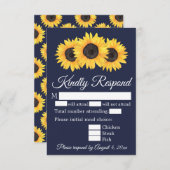 ひまわり対応カードカントリーブルー 出欠カード (正面/裏面)