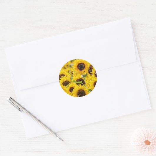 ひまわり封筒用シールシール ラウンドシール (封筒)