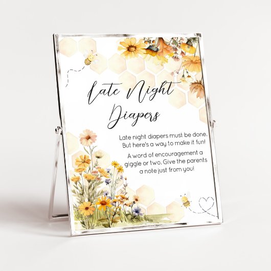 ひまわり小さな蜂蜜の深夜おむつ ポスター