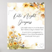 ひまわり小さな蜂蜜の深夜おむつ ポスター (正面)