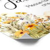 ひまわり小さな蜂蜜の赤ちゃんシャワーの好意 ポスター (角)