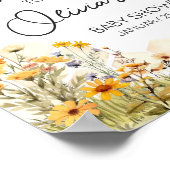 ひまわり小さな蜂蜜の赤ちゃんシャワー歓迎サイン ポスター (角)