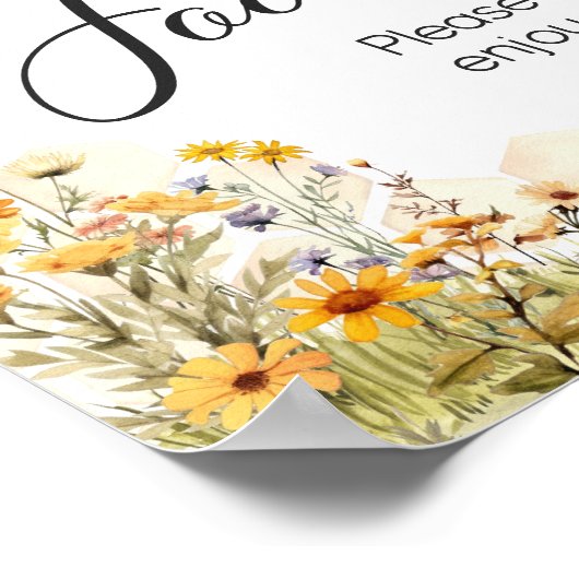 ひまわり小さな蜂蜜の赤ちゃんシャワー食品 ポスター (角)