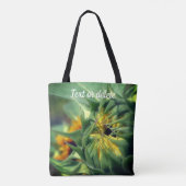 ひまわり展開パーソナライズされた トートバッグ (裏面)