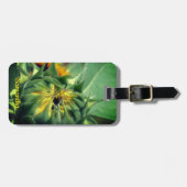 ひまわり展開パーソナライズされた ラゲッジタグ (正面横)