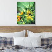 ひまわり展開フローラ キャンバスプリント (インサイチュ (寝室))