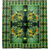 ひまわり展開抽象芸術 シャワーカーテン (正面)