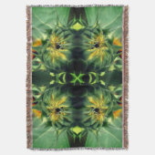 ひまわり展開抽象芸術 スローブランケット (正面縦)