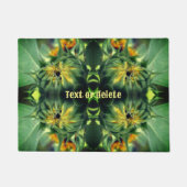 ひまわり展開抽象芸術 パーソナライズされた ドアマット (正面)