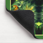 ひまわり展開抽象芸術 パーソナライズされた マウスパッド (コーナー)