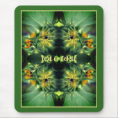 ひまわり展開抽象芸術 パーソナライズされた マウスパッド (正面)