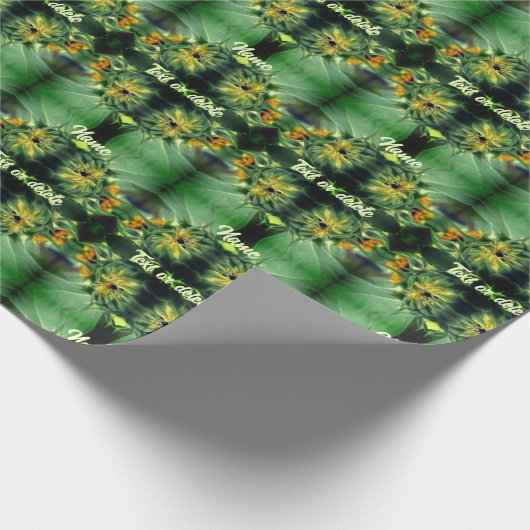 ひまわり展開抽象芸術 パーソナライズされた ラッピングペーパー (角)