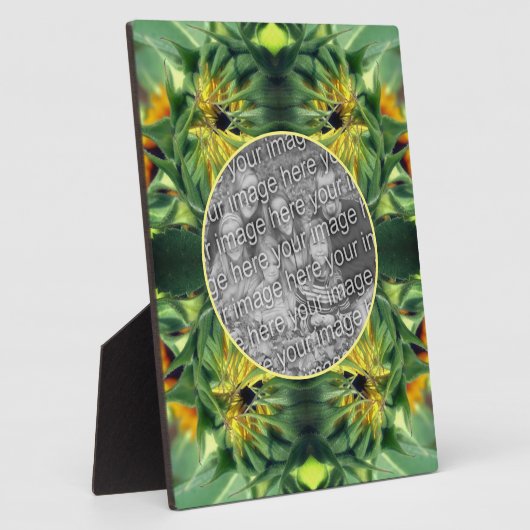 ひまわり展開自分の写真を作成 フォトプラーク (側面)