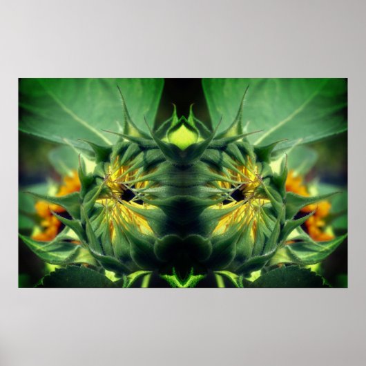 ひまわり展開鏡抽象芸術 ポスター (正面)