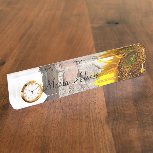 ひまわり岩机用ネームプレート デスクネームプレート (側面)