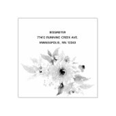 ひまわり差出人住所ゴム印 ラバースタンプ (インプリント)