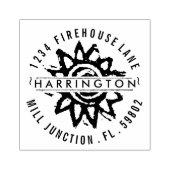 ひまわり差出人住所スタンプ ラバースタンプ (インプリント)