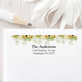 ひまわり差出人住所ラベル ラベル