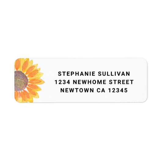 ひまわり差出人住所ラベル ラベル (正面)