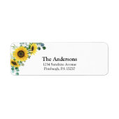 ひまわり差出人住所ラベル ラベル (正面)