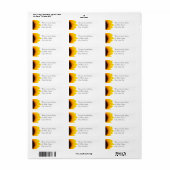 ひまわり差出人住所ラベル ラベル (フルシート)