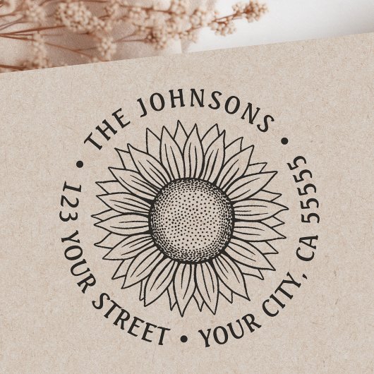 ひまわり差出人住所 セルフインキングスタンプ