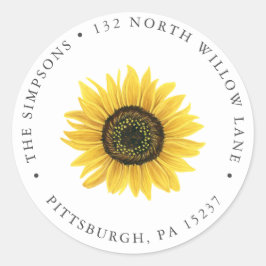 ひまわり差出人住所 ラウンドシール