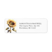 ひまわり差出人住所 ラベル (正面)