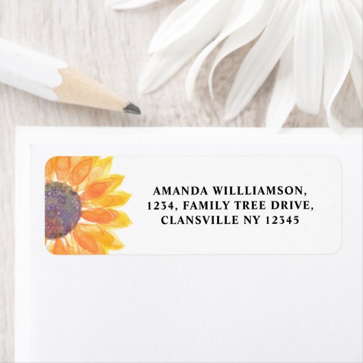 ひまわり差出人住所 ラベル (インサイチュ)