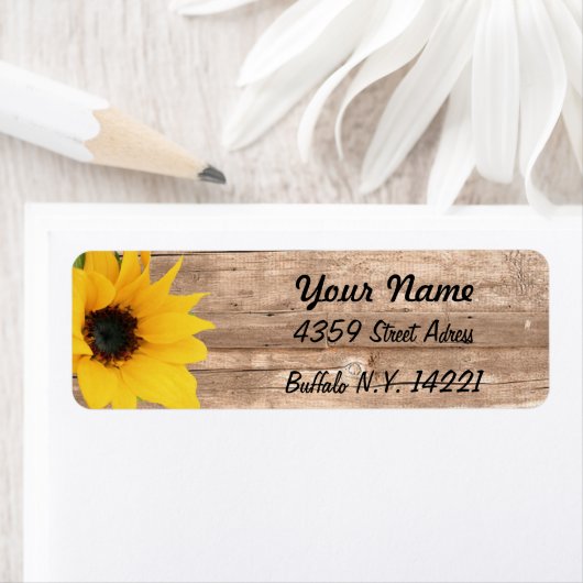 ひまわり差出人住所 ラベル (インサイチュ)