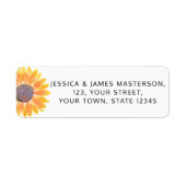 ひまわり差出人住所 ラベル (正面)