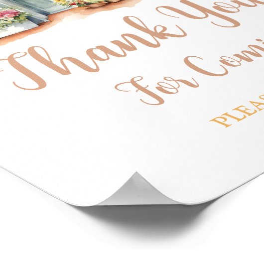 ひまわり市場の外のブライダルシャワーありがとう ポスター (角)