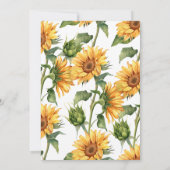 ひまわり市場ブライダルシャワー招待 – 彼女 招待状 (裏面)