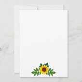 ひまわり幾何リハーサルディナー 招待状 (裏面)