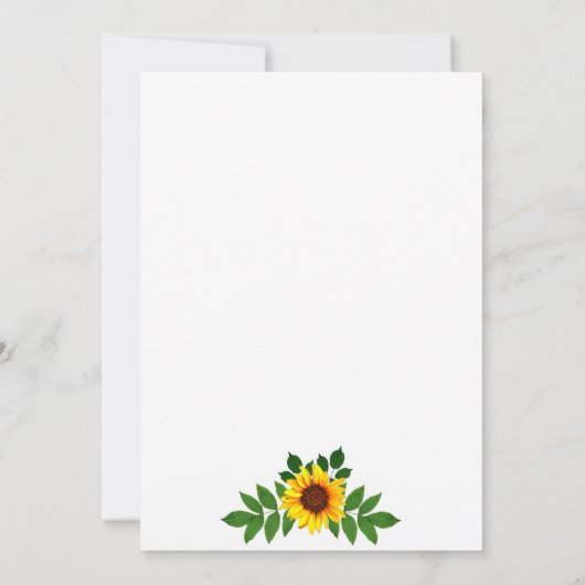 ひまわり幾何リハーサルディナー 招待状 (裏面)