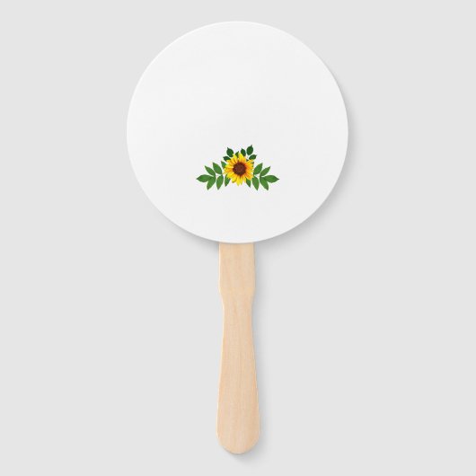 ひまわり幾何学ウェディング ハンドファン (裏面)