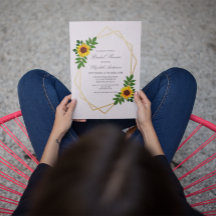 ひまわり幾何学的ブライダルシャワー
