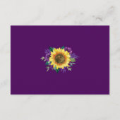 ひまわり幾何紫フローラ披露宴 エンクロージャーカード (裏面)