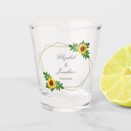 ひまわり幾何結婚図形 ショットグラス