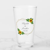 ひまわり幾何結婚図形 タンブラーグラス (正面)