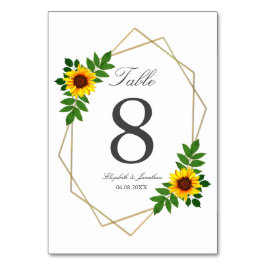 ひまわり幾何結婚図形 テーブルナンバー