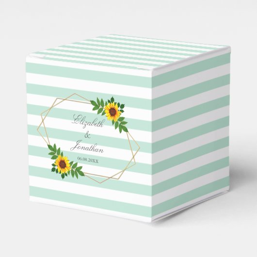 ひまわり幾何結婚図形 フェイバーボックス (正面サイド)