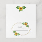 ひまわり幾何結婚図形 プレイスカード (外部開封)