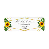 ひまわり幾何結婚図形 ラベル (正面)