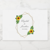 ひまわり幾何結婚図形 リキュールボトルラベル (シングルラベル)