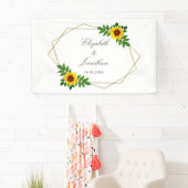 ひまわり幾何結婚図形 横断幕 (インサイチュ)